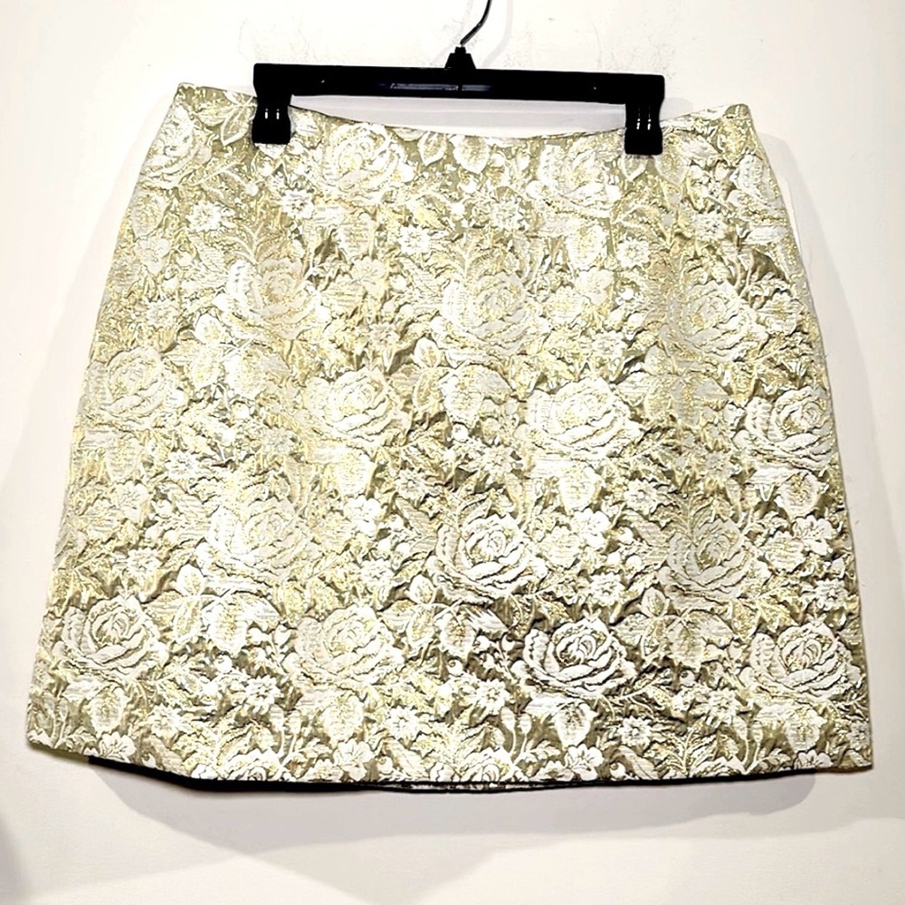 NWT On‎ 34th Gold Cream Special Occasion Size 16 Lined Skirt Retail $59